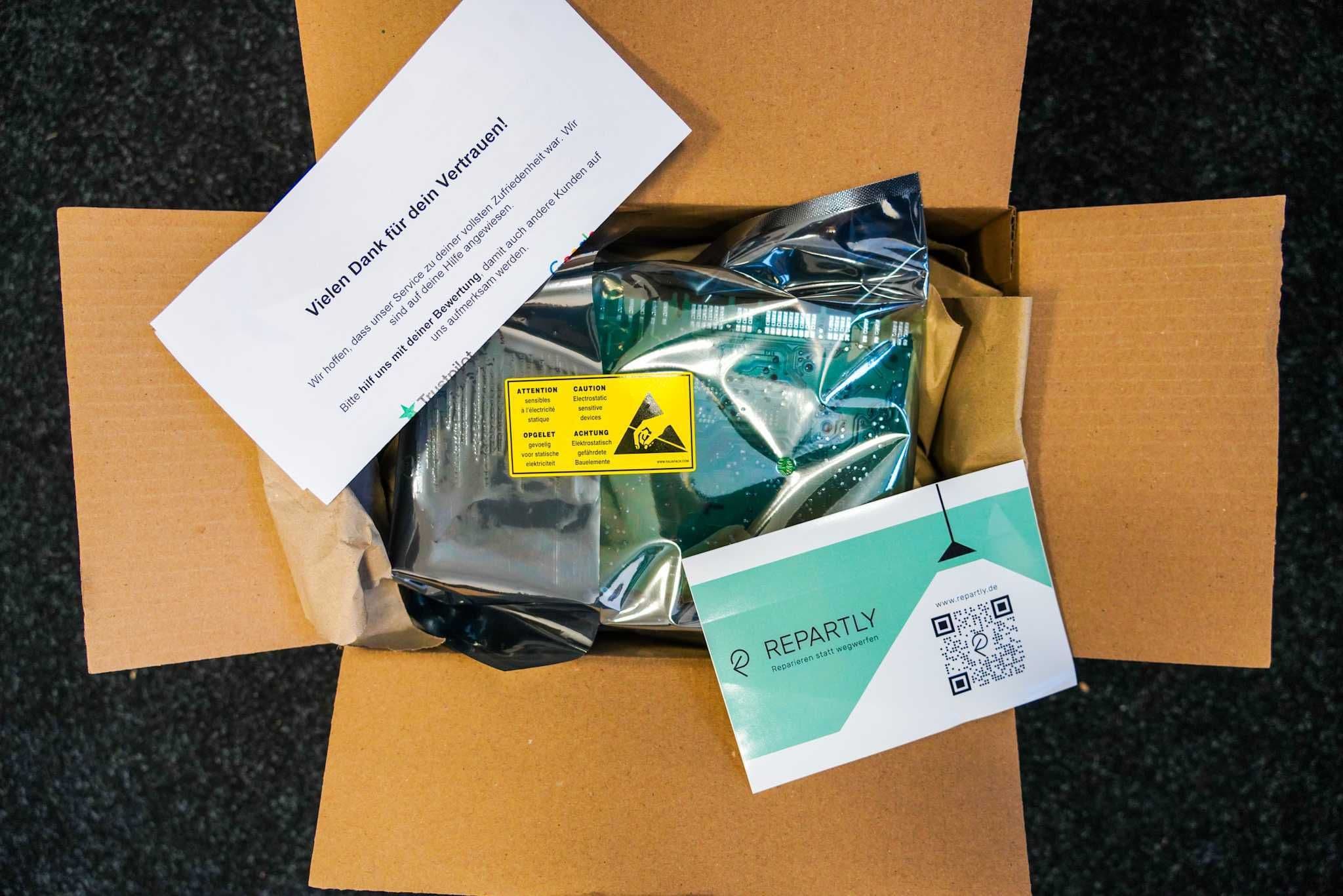 Rispedizione della scheda elettronica riparata